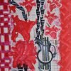 Red Gladioli 150x112cm Acrylic on canvas